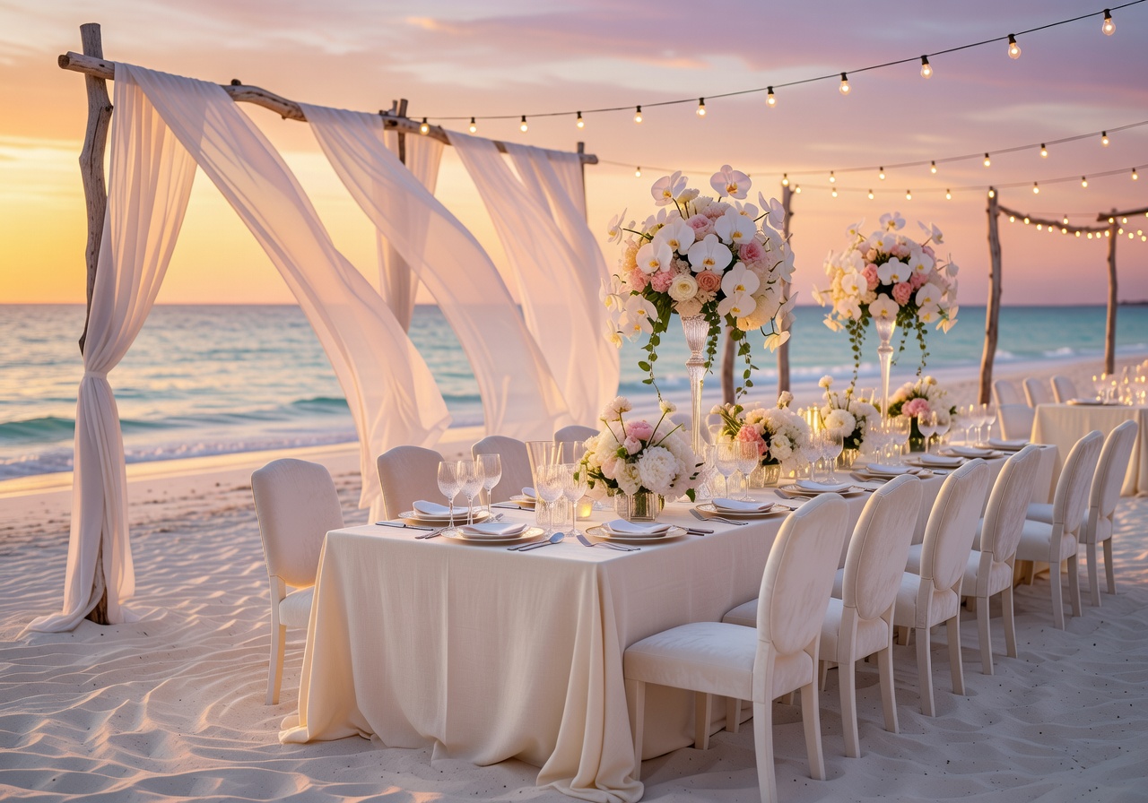 Events by Luba beautiful seaside luxury event setup