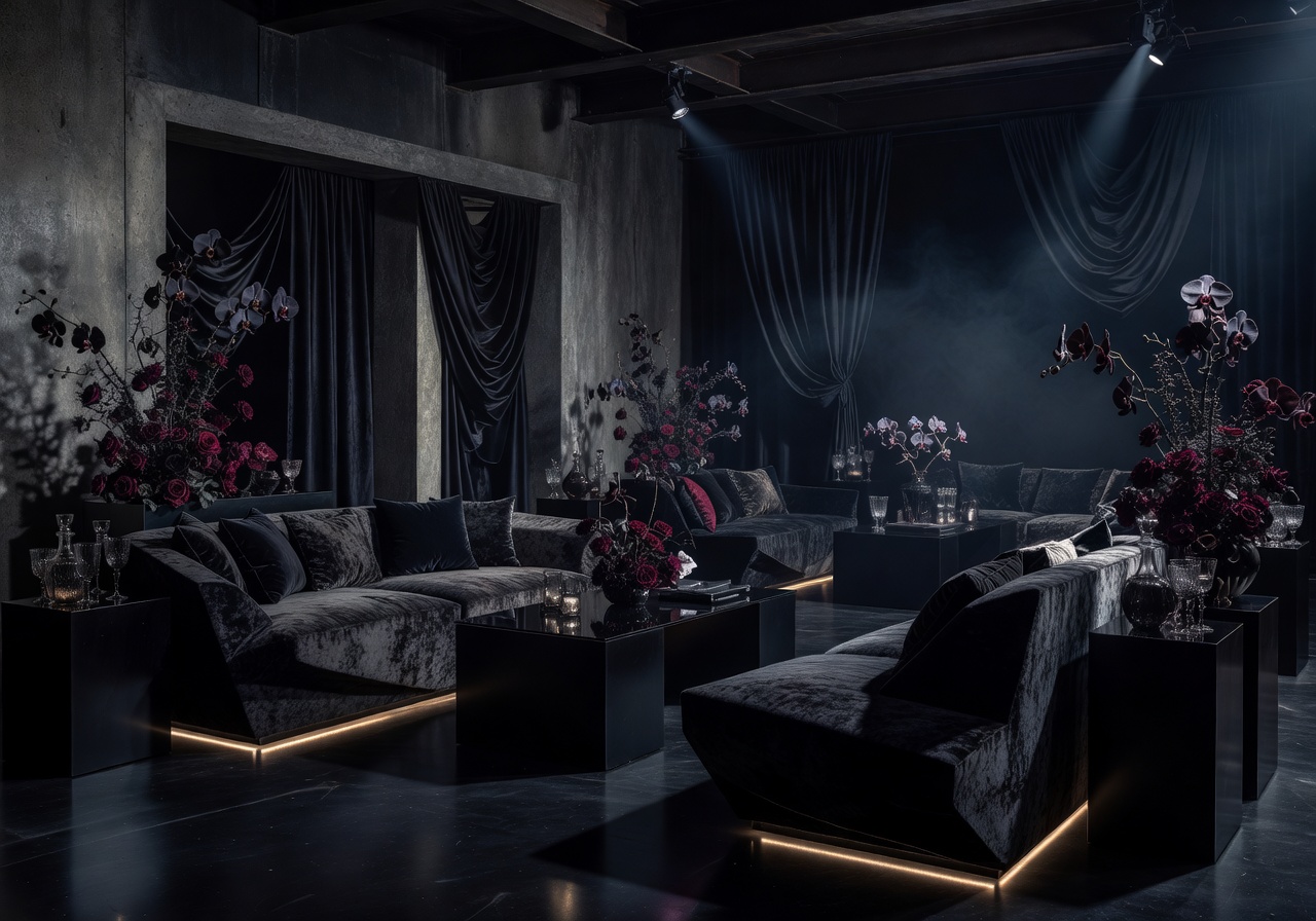 La Puta Suegra edgy dark luxury event design